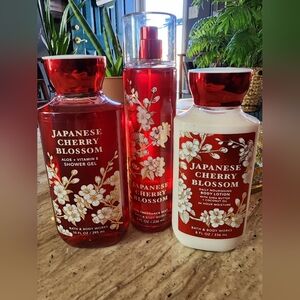 ✨️BNWOT✨️ Bath and Body Works Japanese Cherry Blossom 3 Piece Set!!